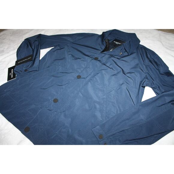 Marciano By Guess Men's Large Tech Full-Zip Jacket Water Repellent Silk Blue - Picture 10 of 12